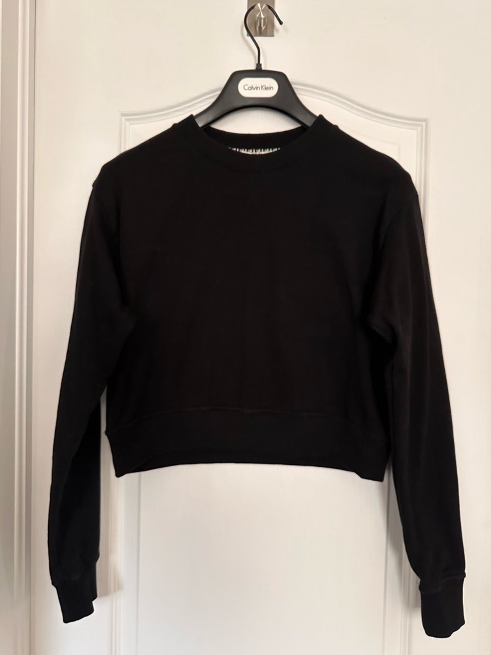 Fendi Black Cropped Crewneck Sweatshirt - Women's